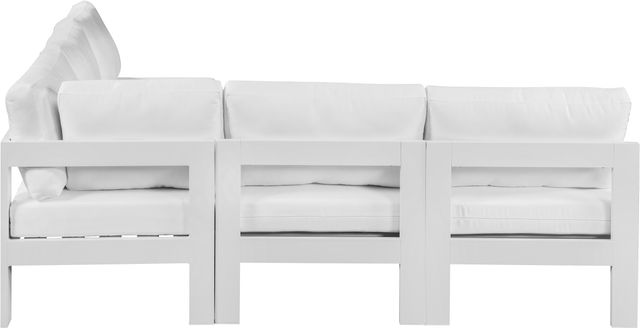Meridian Furniture Nizuc 5-Piece White Outdoor Patio Modular Sectional Set-2