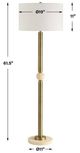Uttermost® Hudson Gold/Travertine Floor Lamp-2