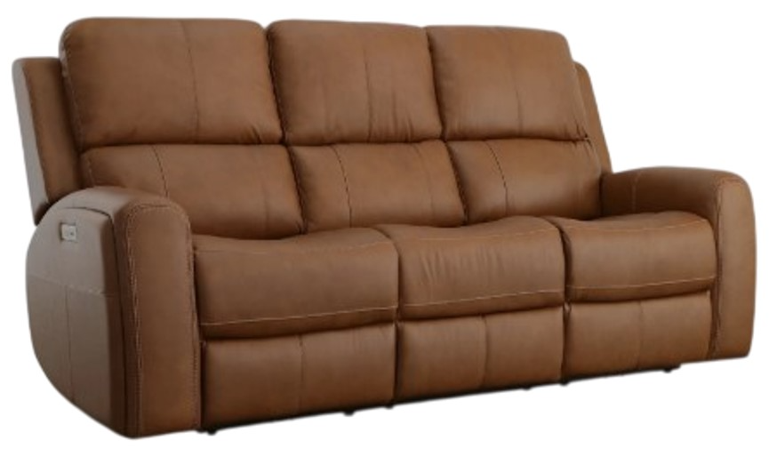 Flexsteel® Linden Power Reclining Sofa with Power Headrests and