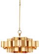 Currey & Company Grand Lotus Antique Gold Leaf Small Chandelier-1