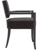 Caracole® Reserved Seating Caracole Classic Black/Seal Skin Arm Chair-2