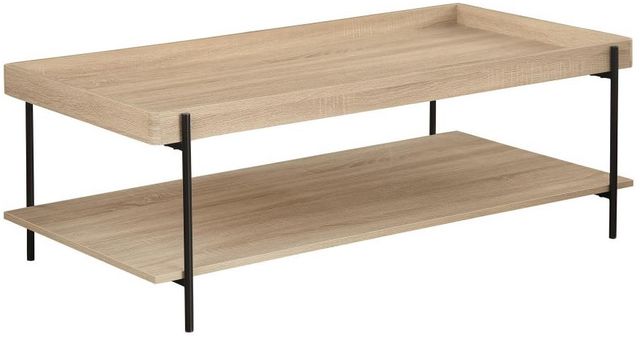Coaster® Fallon 3-Piece Natural Occasional Table with Black Base Set-4