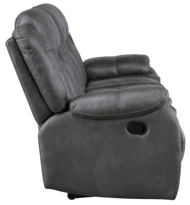 New Classic® Home Furnishings Morello Gray Dual Manual Reclining Sofa-4
