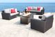 CabanaCoast® Customizable Brighton Aluminum Outdoor Ottoman-2