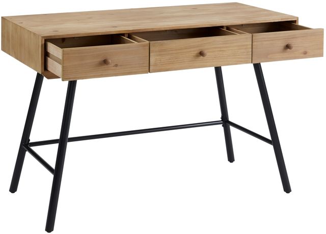 Linon Carina Black/Natural Writing Desk-1