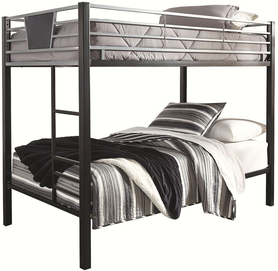 Signature Design by Ashley® Dinsmore Black/Gray Twin/Twin Bunk Bed with Ladder