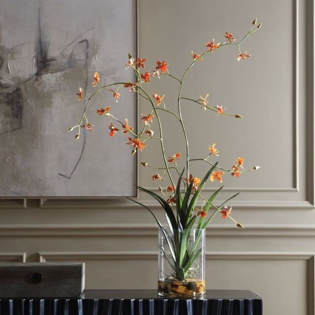 Uttermost® Dancing Green/Orange Orchid-1