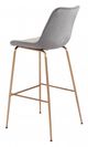 Zuo® Tony Gray and Gold Bar Chair-4