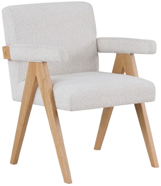 Meridian Furniture Woodloch Cream/Natural Boucle Accent Chair-0