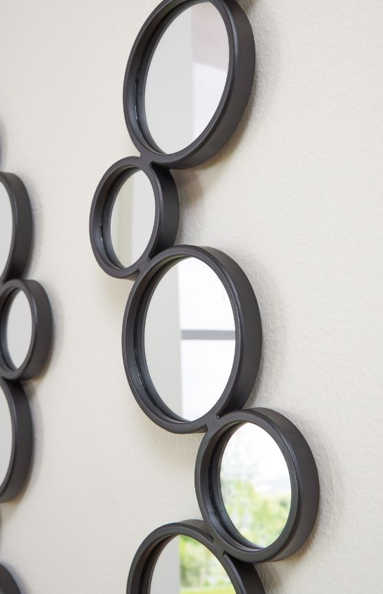Signature Design by Ashley® Vinler 2-Piece Black Accent Mirror Set-4