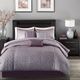 Olliix by Madison Park Biloxi 7 Piece Purple California King Comforter Set-0