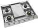 Ilve Nostalgie II 36” Stainless Steel Liquid Propane Cooktop with 6 Burners, Griddle and Chrome Trim-2