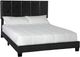 Bernards Harper Black Upholstered Twin Panel Bed-0