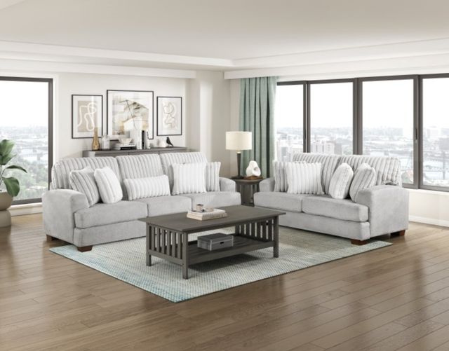 Homelegance® Santiago Light Gray Loveseat-1