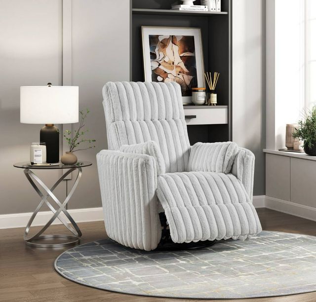 Homelegance® Payton Gray Manual Swivel Glider Recliner-1
