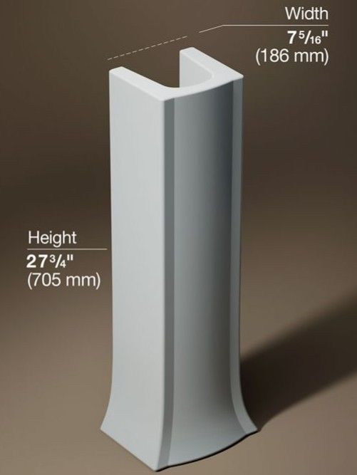 Kohler Archer® Ice Grey Pedestal Only-2