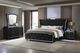 Coaster® Lorient 4-Piece Black California King Upholstered Panel Bedroom Set-1