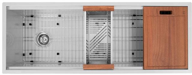 ZLINE Garmisch 45" Stainless Steel Undermount Single Bowl Kitchen Sink with Bottom Grid and Accessories-4