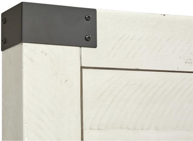 Magnussen Home® Chesters Mill Alabaster/Aged Iron King Panel Storage Bed-2