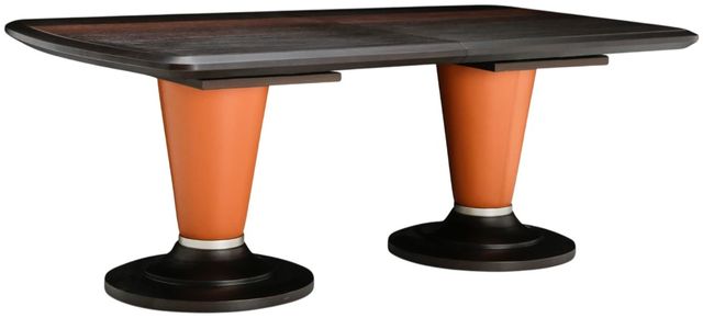 Michael Amini® 21 Cosmopolitan™ Umber Extendable Dining Table with Diablo Orange/Umber Base-0