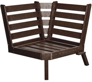 C R Plastics Tofino Chocolate Sectional Corner Piece-0