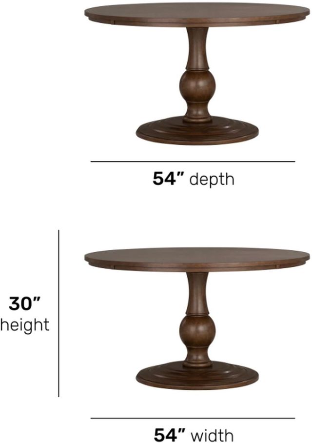 Flexsteel® Bellevue Whiskey Brown Round Dining Table-2