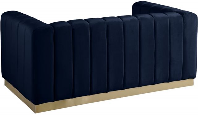 Meridian Furniture Marlon Navy Velvet Loveseat-1