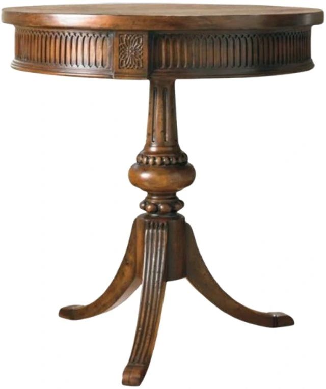 Hooker® Furniture Commerce and Market Walnut Pedestal Accent Table-0
