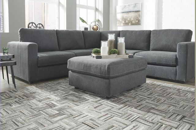 Signature Design by Ashley® Candela Charcoal Oversized Accent Ottoman-2