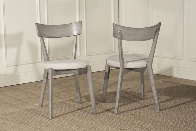 HH2 Home Mayson 5-Piece Gray Round Dining Set with Upholstered Chairs-3