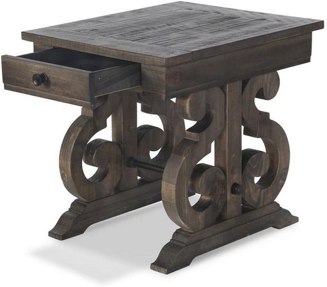 Magnussen Home® Bellamy Peppercorn Square End Table-1