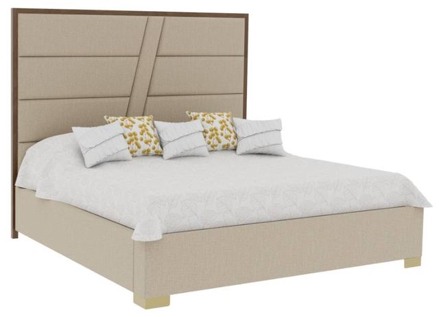 Country View Woodworking Customizable Verrado 6B King Panel Bed with Metal Feet on Footboard-0
