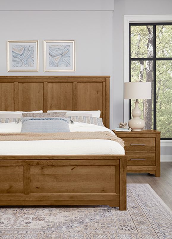 LM Co Home By Vaughan-Bassett Crafted Cherry by Ben & Erin Napier Medium Cherry 2-Drawer Nightstand-1