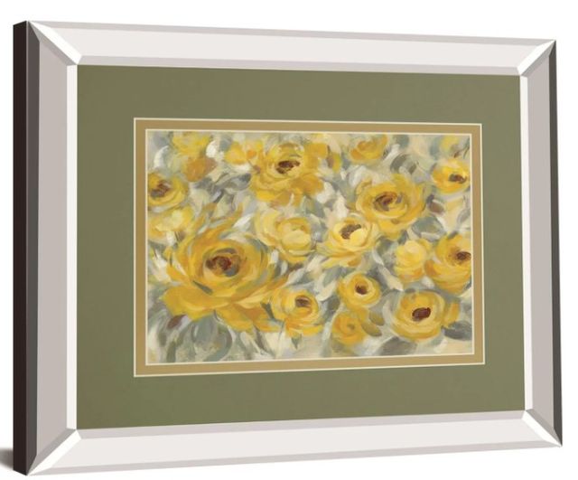 Classy Art Yellow Roses By Silvia Vassileva Mirror Framed Wall Art-0