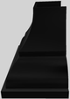 Vent-A-Hood® Designer Series 42" Black Wall Mounted Range Hood-1