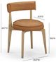 TOV Furniture Nikita Brown/Natural Vegan Leather Dining Chair-2