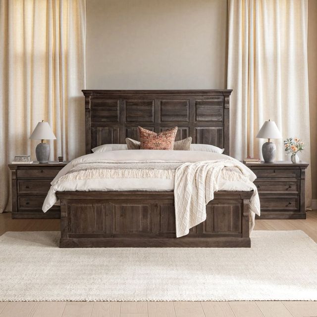 Classic Home Adelaide Cocoa Brown Eastern King Panel Bed-1