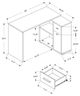 Bureau d'ordinateur avec armoire de rangement, blanc, Monarch Specialties®-3