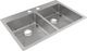 Elkay Crosstown® 3-Piece Polished Satin 33" x 22" x 6" 2-Hole Equal Double Bowl Dual Mount ADA Sink Set-0