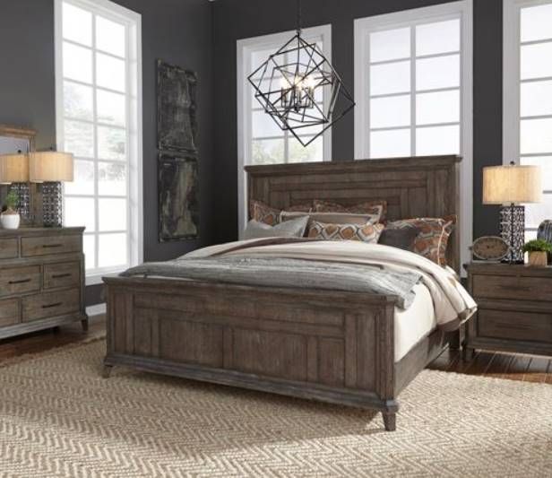 Liberty Furniture Artisan Prairie 4-Piece Dark Brown Panel Set-0