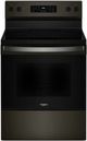 Whirlpool® 30" Black Stainless Steel Freestanding Electric Range with No Preheat Mode and Steam Clean-0