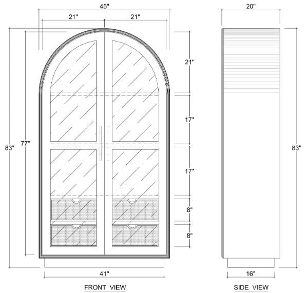 Bramble Customizable Vannes Display Cabinet-1