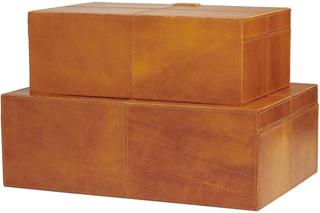 Deco Marche 2-Piece Brown Storage Box Set-1