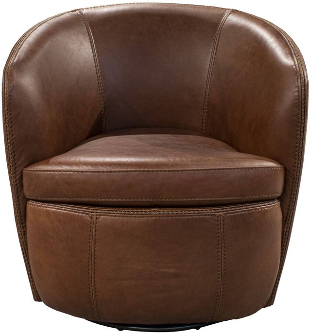 Parker House® Barolo Vintage Cognac Swivel Club Chair-2