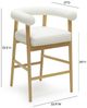 TOV Furniture Spara Natural/White Vegan Leather Counter Stool-2