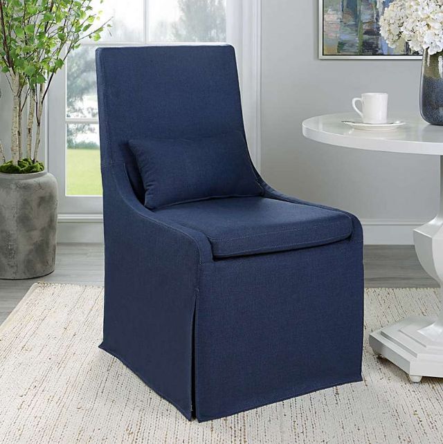 Uttermost® Coley Denim Blue Armless Chair-1