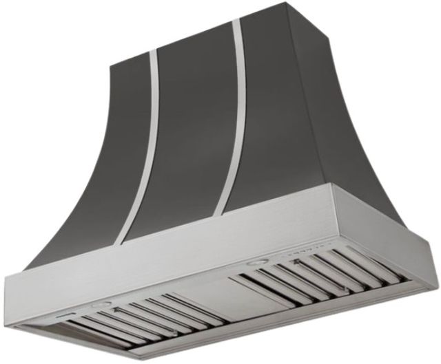 AGA Cascade 36" Slate Wall Mounted Range Hood  with Brushed Nickel Trim-0