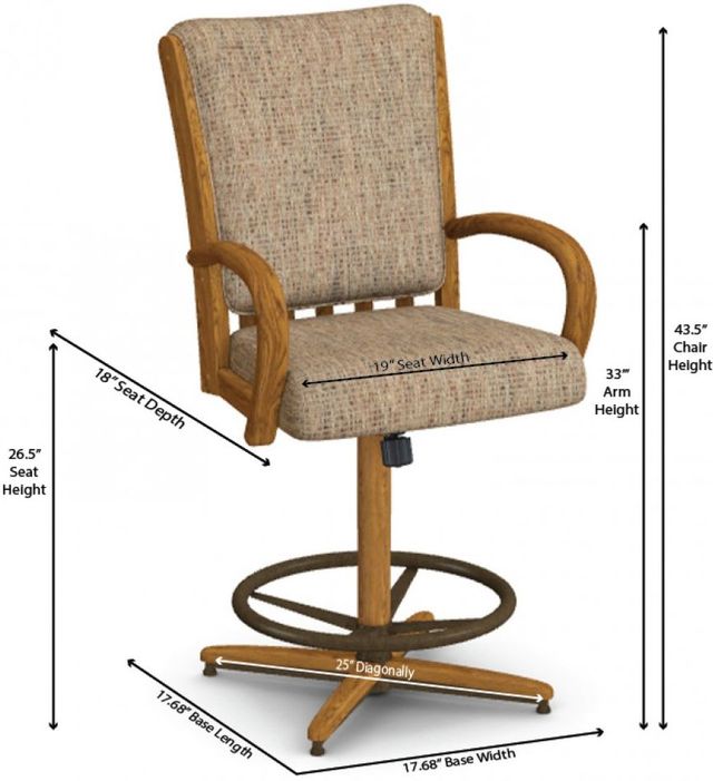 Chromcraft™ Customizable Baylor Counter Chair -2