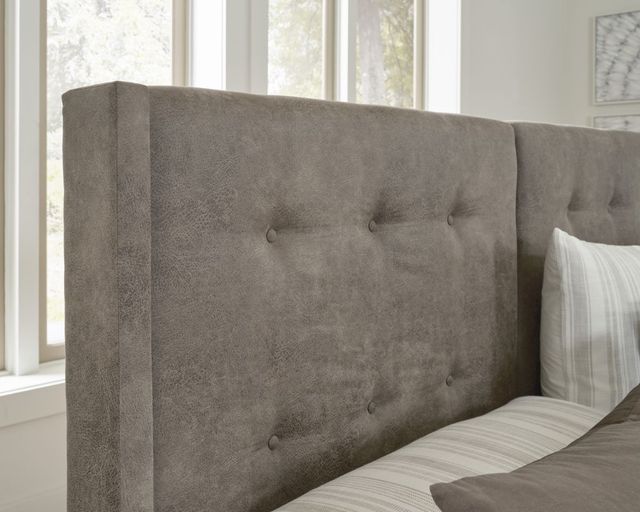 Signature Design by Ashley® Wittland Brown Queen Upholstered Panel Bed-1