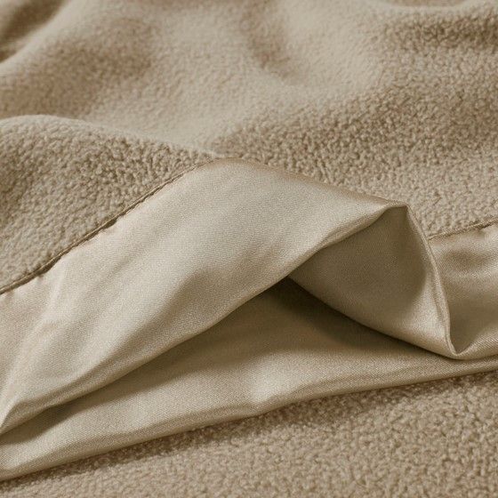 Olliix by True North by Sleep Philosophy Micro Fleece Beige King Blanket-1